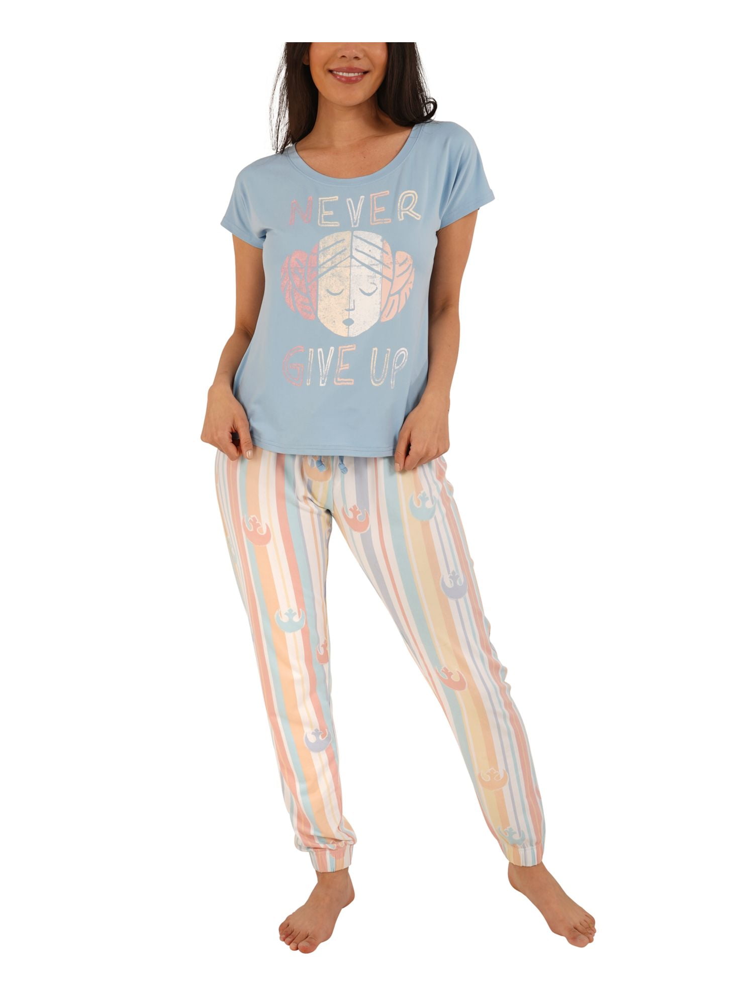 Munki Munki Women s Star Wars Rebel Pajama Sets Blue 2X Large