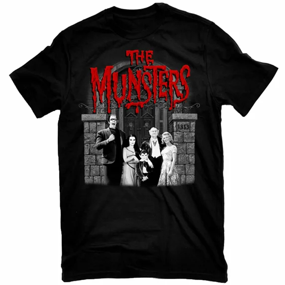MUNSTERS T-Shirt Family Portrait w/ Red Logo Tee New S-2XL | eBay