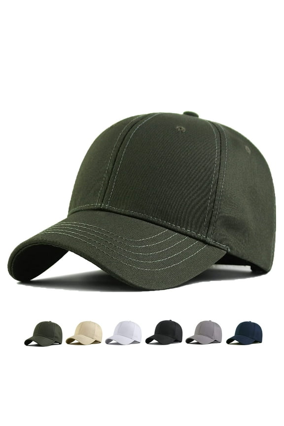 MUNULA Oversize Baseball Cap XXL Big Head Hats for Men Large Head Hats Dad Hat Adjustable 23.6"-26.8", Army Green, XX-Large-3X-Large