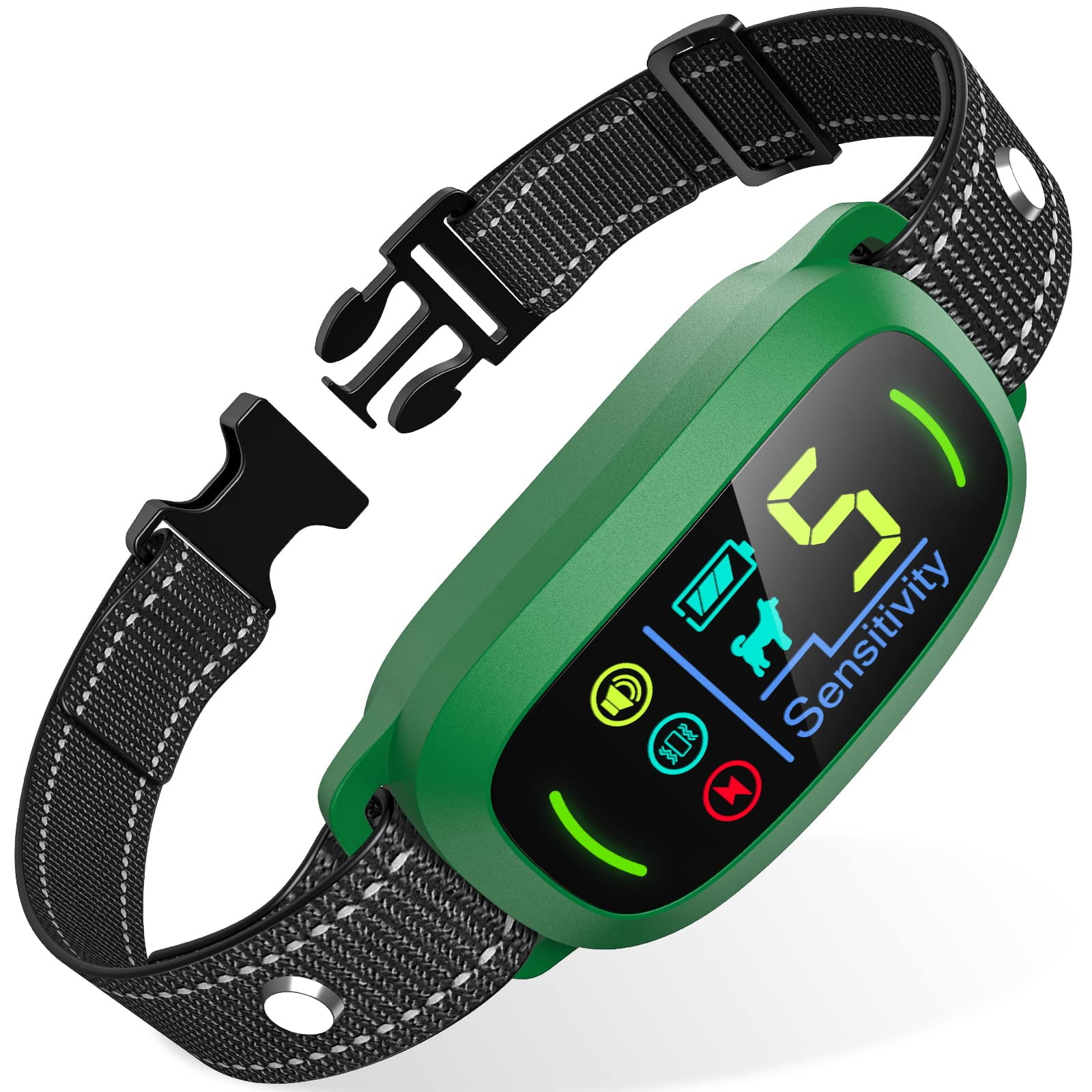 MUOKLGH Rechargeable Dog Bark Collar,Anti Barking Collar for Small Medium Large Dogs,No Harm Dog