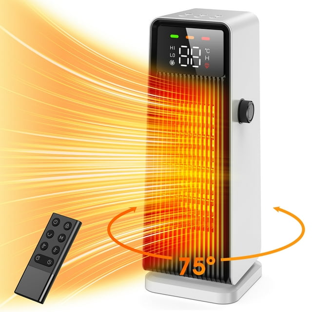 Best Portable Heater For Bedroom MUOKLGH Low Energy Small Electric Room Space Heater,1500W Portable, ECO