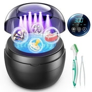 MUOKLGH Ultrasonic Retainer Cleaner, 250ML Machine for Dentures, Mouth Guards, Braces, Toothbrush Heads, Jewelry, 50kHz, 4 Modes for All Dental Appliances