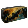 thumbnail image 1 of MUOOUM Pencil Case, Art Shark in the Galaxy Large Capacity Pencil Pouch Stationery Pen Bag, 1 of 7
