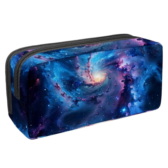 MUOOUM Pencil Case, Blue Space Galaxy Constellation Large Capacity Pencil Pouch Stationery Pen Bag