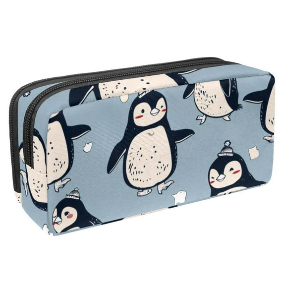 MUOOUM Pencil Case, Cartoon Cute Penguin Pattern Large Capacity Pencil Pouch Stationery Pen Bag
