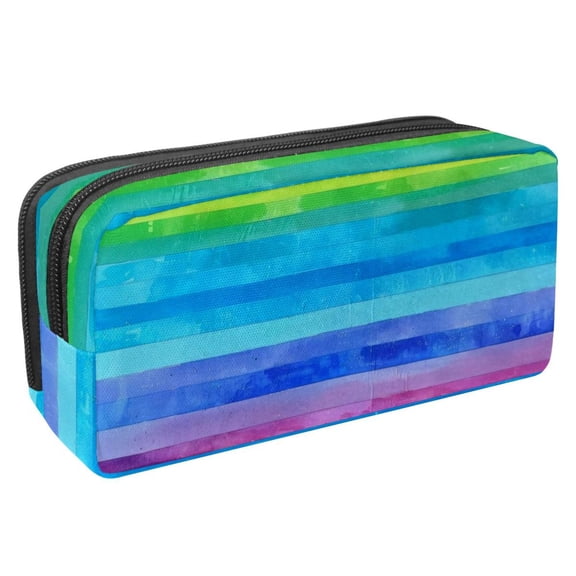 MUOOUM Pencil Case, Colorful Rainbow Pattern Large Capacity Pencil Pouch Stationery Pen Bag