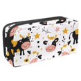 thumbnail image 1 of MUOOUM Pencil Case, Cows Flower Star Pattern Large Capacity Pencil Pouch Stationery Pen Bag, 1 of 7