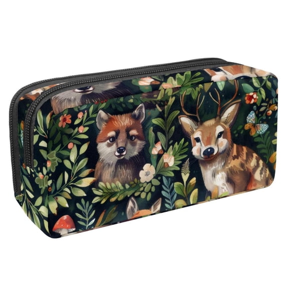 MUOOUM Pencil Case, Cute Forest Animals Large Capacity Pencil Pouch Stationery Pen Bag