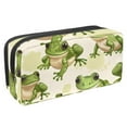 thumbnail image 1 of MUOOUM Pencil Case, Cute Green Frogs Pattern Large Capacity Pencil Pouch Stationery Pen Bag, 1 of 7