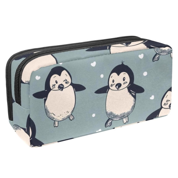 MUOOUM Pencil Case, Cute Penguin Pattern Large Capacity Pencil Pouch Stationery Pen Bag
