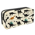 thumbnail image 1 of MUOOUM Pencil Case, Dinosaur Silhouettes Pattern Large Capacity Pencil Pouch Stationery Pen Bag, 1 of 7