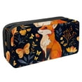thumbnail image 1 of MUOOUM Pencil Case, Fox Yellow Butterfly Flowers Large Capacity Pencil Pouch Stationery Pen Bag, 1 of 7