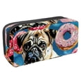thumbnail image 1 of MUOOUM Pencil Case, Pug Dog Pink Donuts Large Capacity Pencil Pouch Stationery Pen Bag, 1 of 7