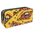 thumbnail image 1 of MUOOUM Pencil Case, Skull Pizza Pattern Large Capacity Pencil Pouch Stationery Pen Bag, 1 of 7