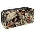 thumbnail image 1 of MUOOUM Pencil Case, Skulls Dollar Rose Pattern Large Capacity Pencil Pouch Stationery Pen Bag, 1 of 7