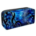 thumbnail image 1 of MUOOUM Pencil Case, Stars Blue Music Notes Large Capacity Pencil Pouch Stationery Pen Bag, 1 of 7