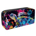 thumbnail image 1 of MUOOUM Pencil Case, Turtle Flowers Colorful Splashes Pattern Large Capacity Pencil Pouch Stationery Pen Bag, 1 of 7