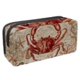 thumbnail image 1 of MUOOUM Pencil Case, Vintage Map Crab Seashells Large Capacity Pencil Pouch Stationery Pen Bag, 1 of 7