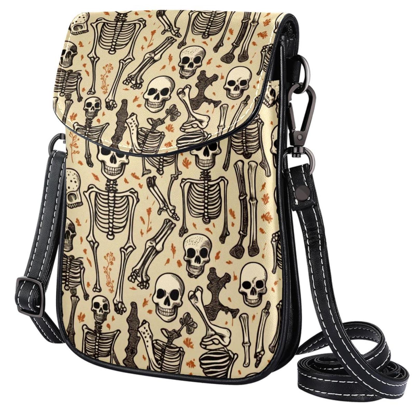 MUOOUM Women's Leather Crossbody Phone Bag Waterproof Adjustable Cool