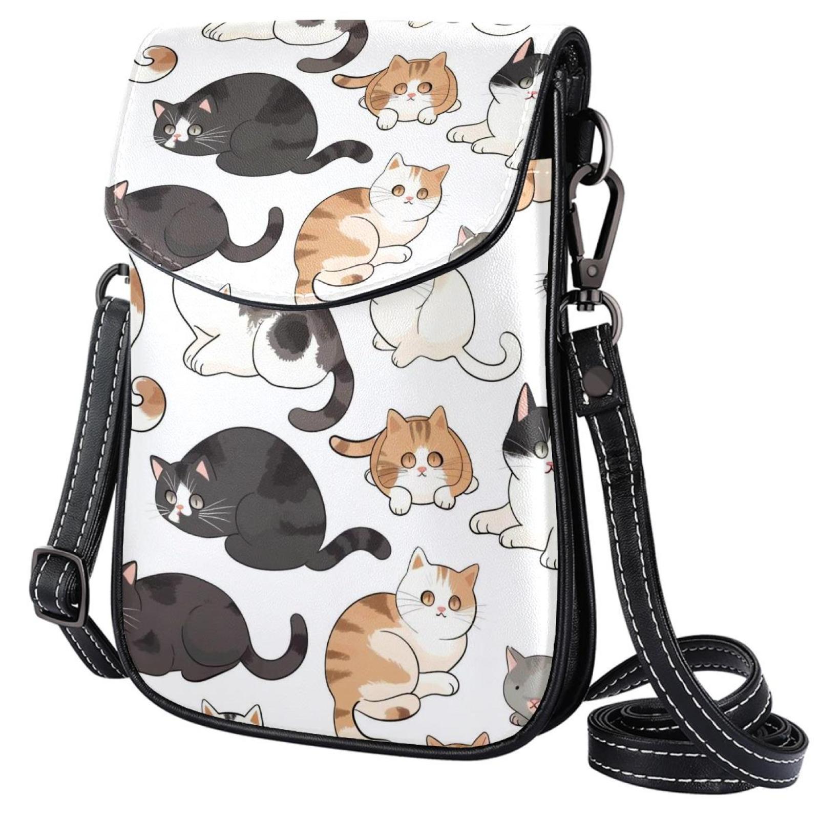 MUOOUM Women's Leather Crossbody Phone Bag Waterproof Adjustable Cute