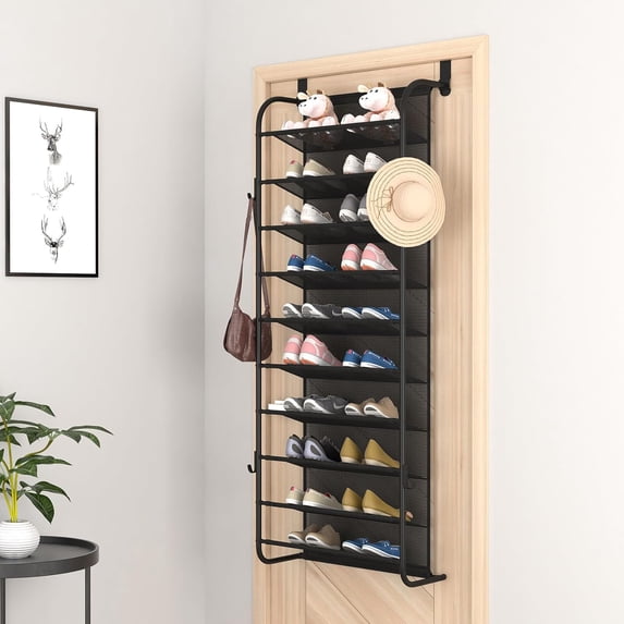 MUOU 10 Tier Shoe Rack Hanging Storage for Closet, Pantry, Over The ...