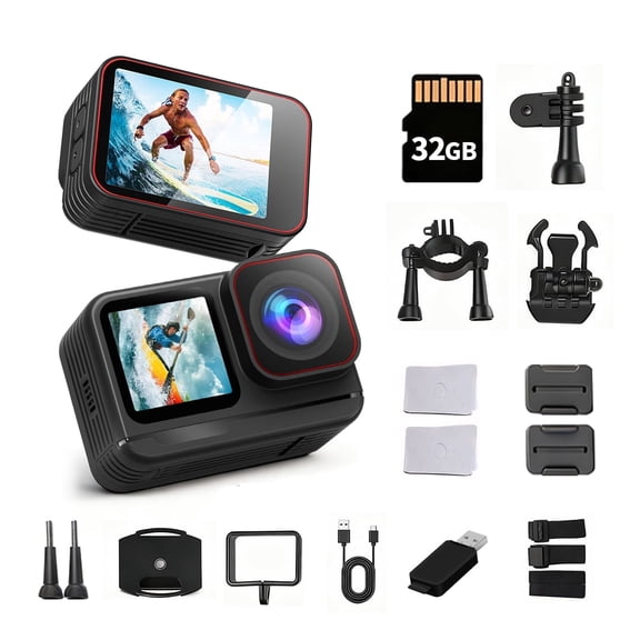 MUOXUEQN 5K Waterproof Sports Camera, First-Person View Cam for Diving & Surfing, Ultra-Long Battery Life