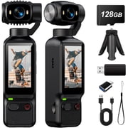 MUOXUEQN Handheld Pocket Action Camera 180  Rotatable Lens 1.97 Inch HD Screen Portable Vlog Camera