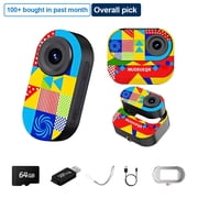 Thumb action camera, mini magnetic sports camera, with a 1.47-inch IPS screen, supports 2.7K video loop recording, perfect for cycling, pet collars, and first-person view travel shots.