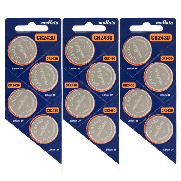 MURATA CR2430 3V Lithium Battery (12PCS) Batteries