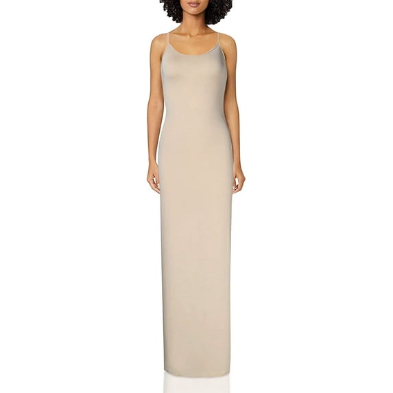 MURMUREY Women Sleeveless Spaghetti Strap Cami Maxi Slip Dress