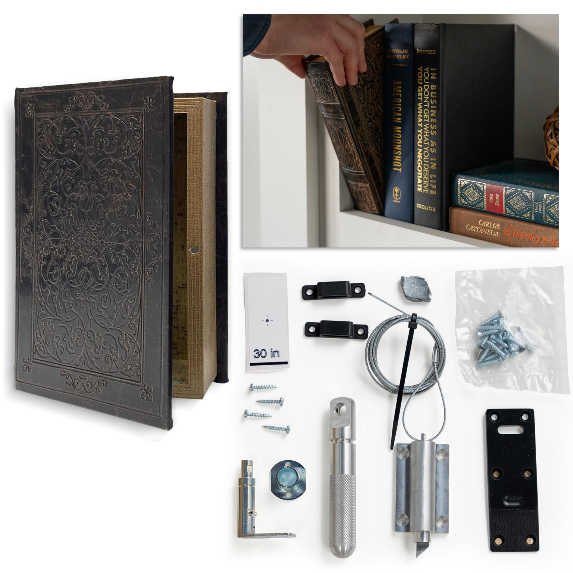 MURPHY DOOR?? Hidden Door Book Latch for Hidden Bookcase Door, Hidden