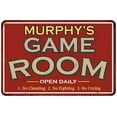 thumbnail image 1 of MURPHY'S Game Room Sign Vintage Look 16 x 24 Matte Finish Metal 116240001316, 1 of 1