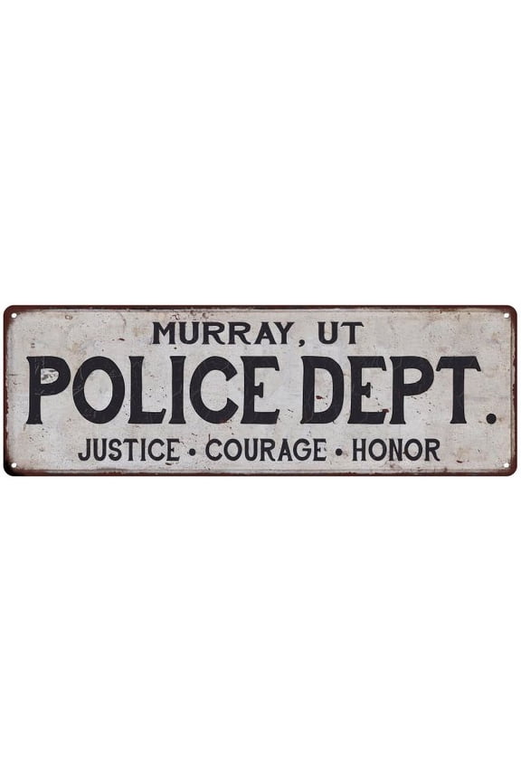 MURRAY, UT POLICE DEPT. Home Decor Metal Sign Gift 8x24 108240012765