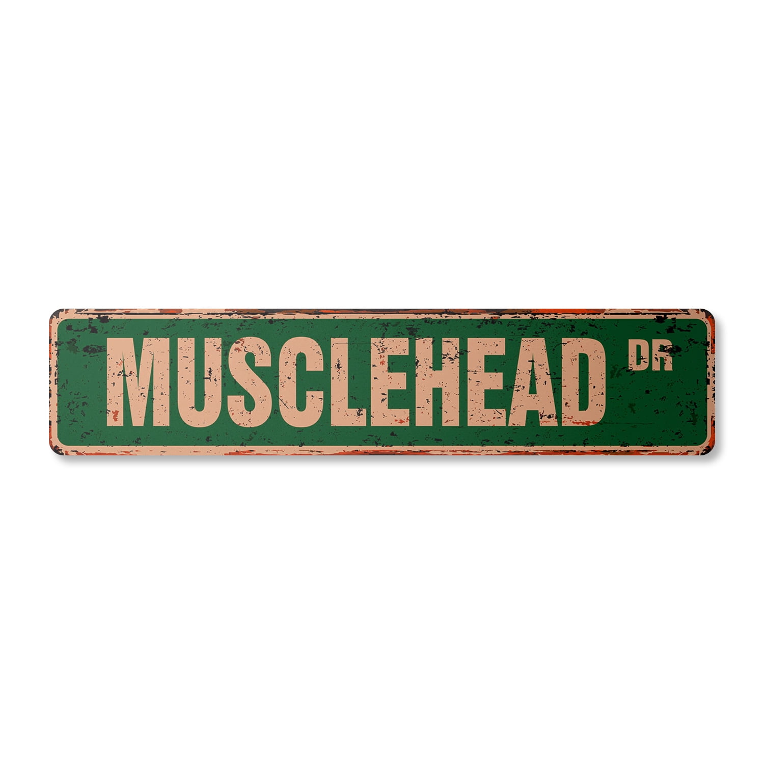 MUSCLEHEAD Vintage Plastic Street Sign workout gym training personal