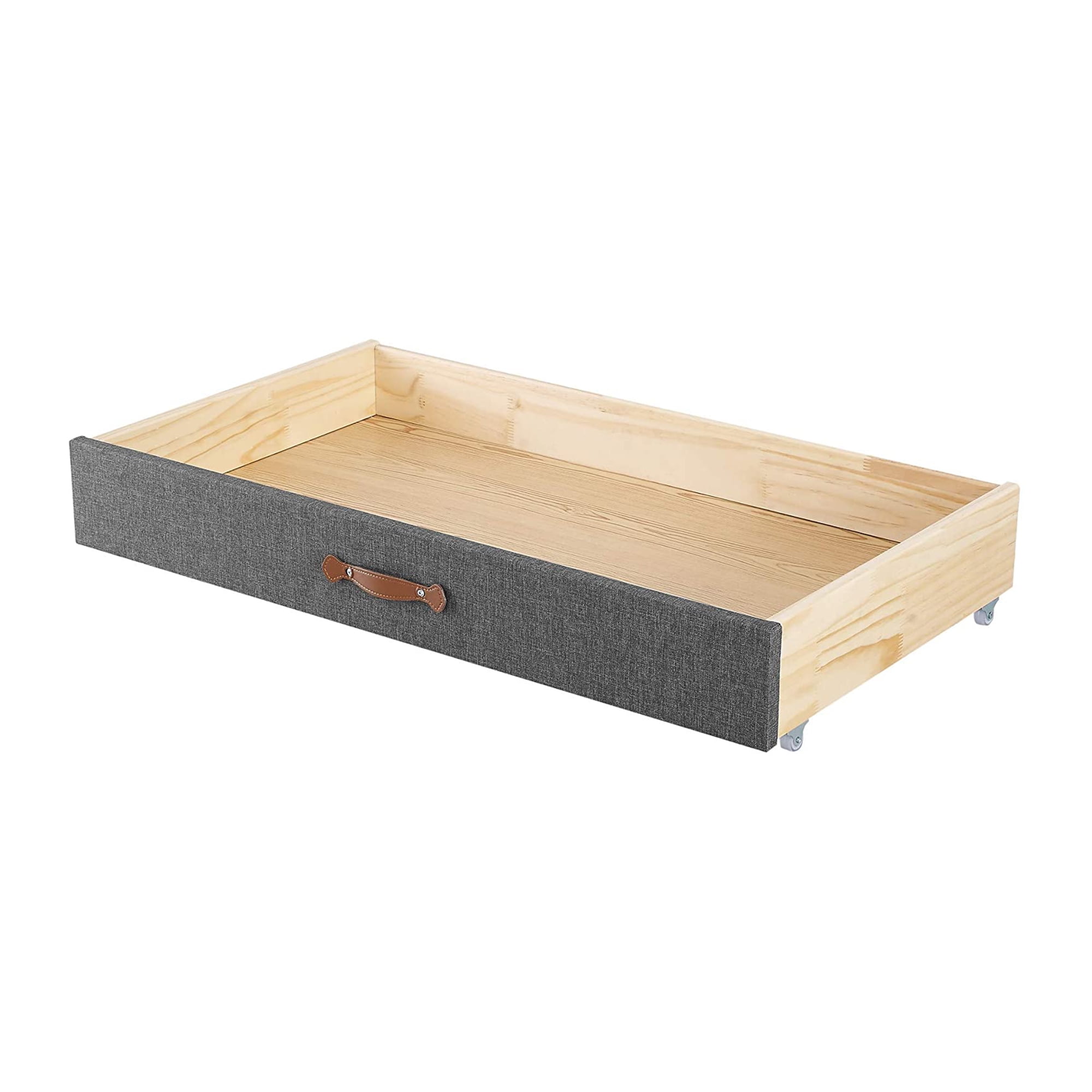 Wooden under bed storage with wheels discount