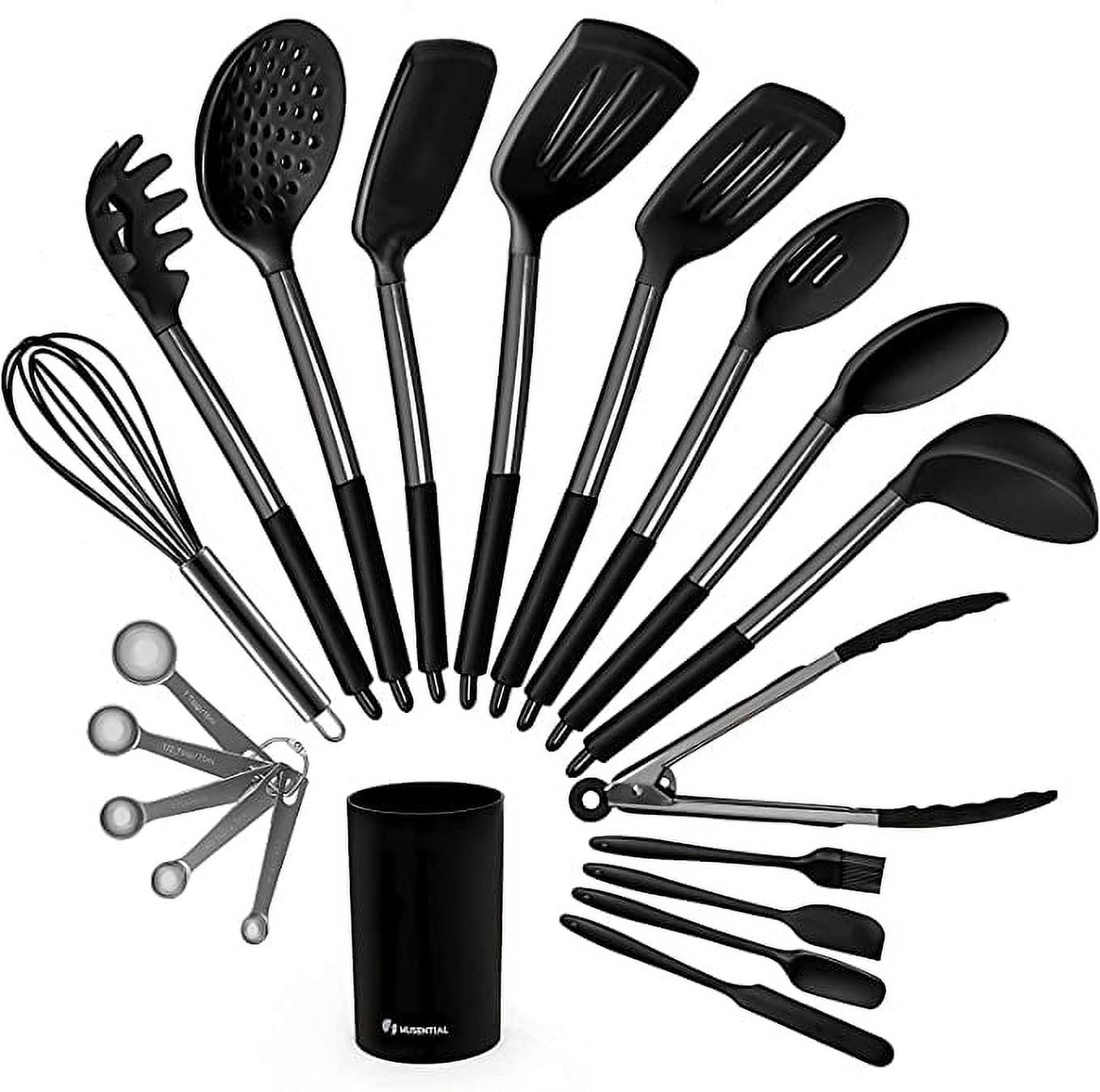 Complete kitchen Utensils Set 19pcs, Made with Premium Silicone & Wood, all  in one kitchen accessori…See more Complete kitchen Utensils Set 19pcs