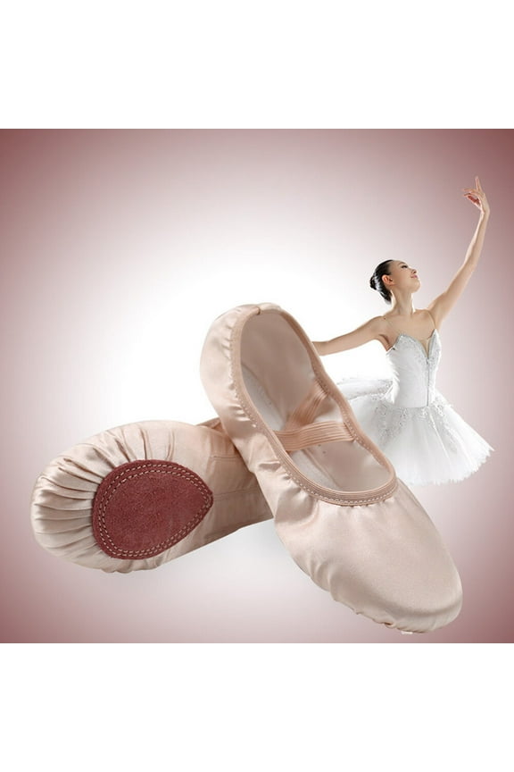 Stretch Satin Ballet Flats Lightweight Ballet Shoes for Yoga and Gymnastics