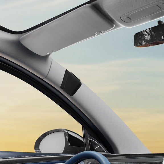 MUSEYA 1Pair Car Rearview Mirror Phone Holder Black Multifunctional Adhesive Storage Box