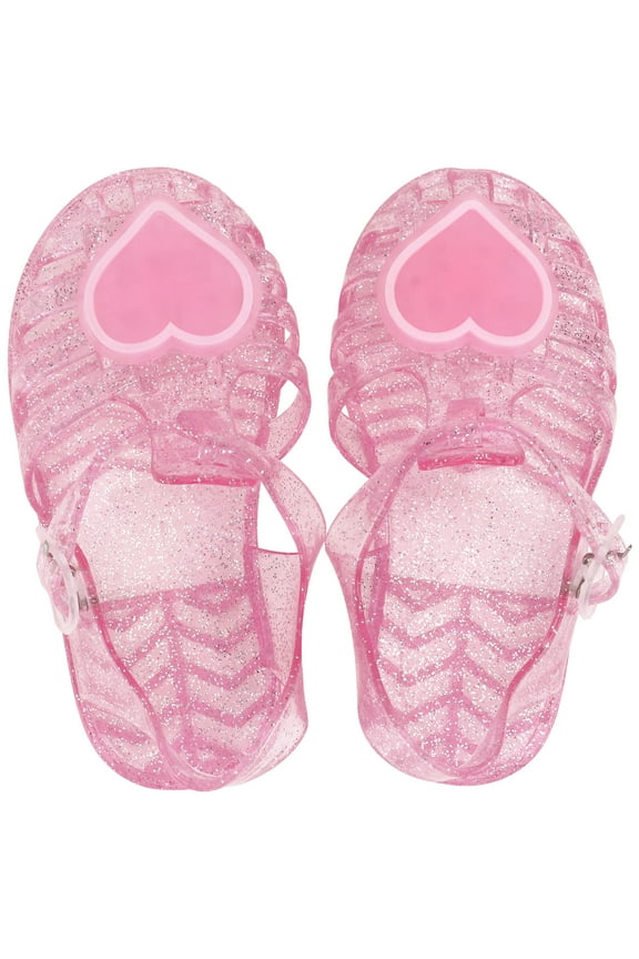 1 Pair Cute Heart Slippers for Children Comfortable PVC Indoor Use