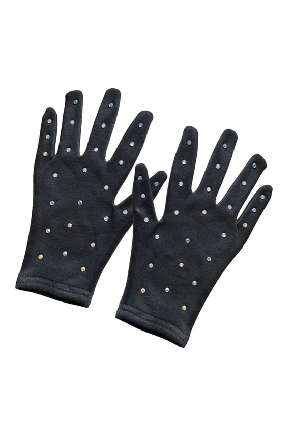 1 Pair Stage Decorative Gloves Black Polyurethane Opaque Material for Shows