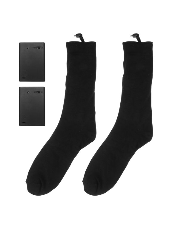 Winter Warm Heated Socks, Black Knee High, Up to 40 Degrees Heat