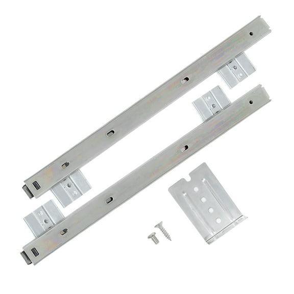 OATIPHO 1Pair Adjustable White Keyboard Rail Rack Slide for Practical Computer Drawer Tray
