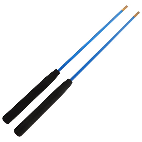 OATIPHO 1Pair Diabolo Handstick Replacement with Blue Anti Slip Handle Solid Rod for Juggling and Performance