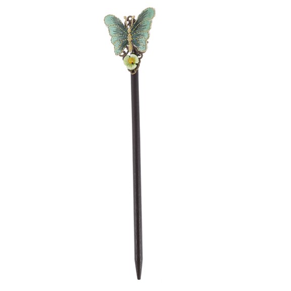 OATIPHO 1Pc Ancient Design Green Hair Chopstick Handmade Hair Stick for Party Decoration