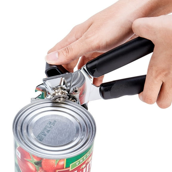MUSEYA 1 Pc Manual Hand Held Tin Opener Can Lid Remover For Travel Use Black