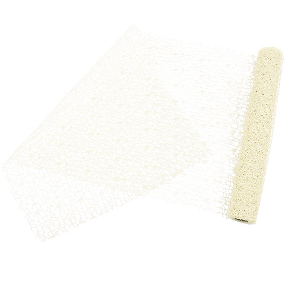 OATIPHO Practical Light Yellow Mesh Yarn Wrapper for Flower Bouquet and Party Packaging