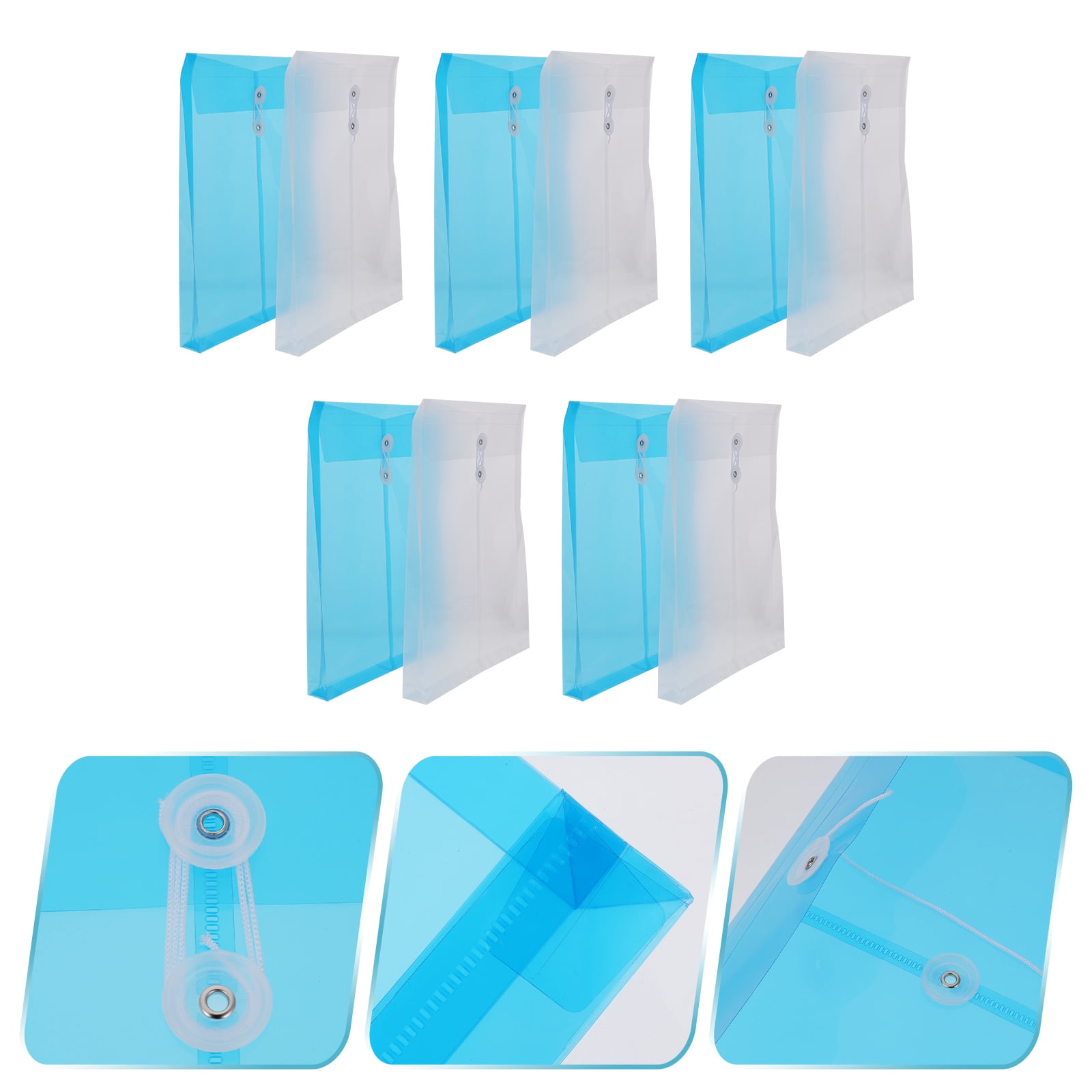 OATIPHO 1Set Plastic File Bag Assorted Color Large Capacity Document ...