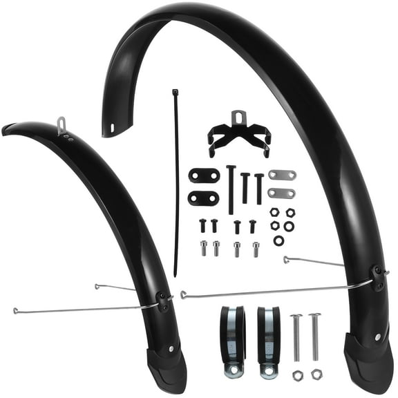 MUSEYA 1Set Bicycle Mudguard Black Full Coverage Protective Mud Flap for Road and Mountain Bike