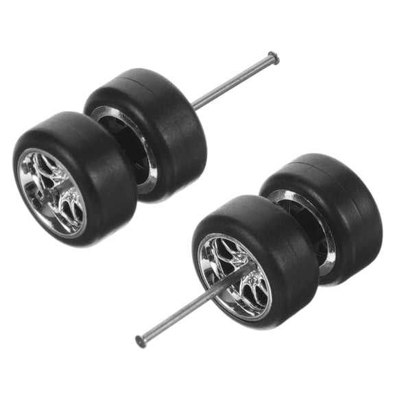 OATIPHO Rc Car Replaceable Wheel Rc Car Tires Black Metal 1 Set