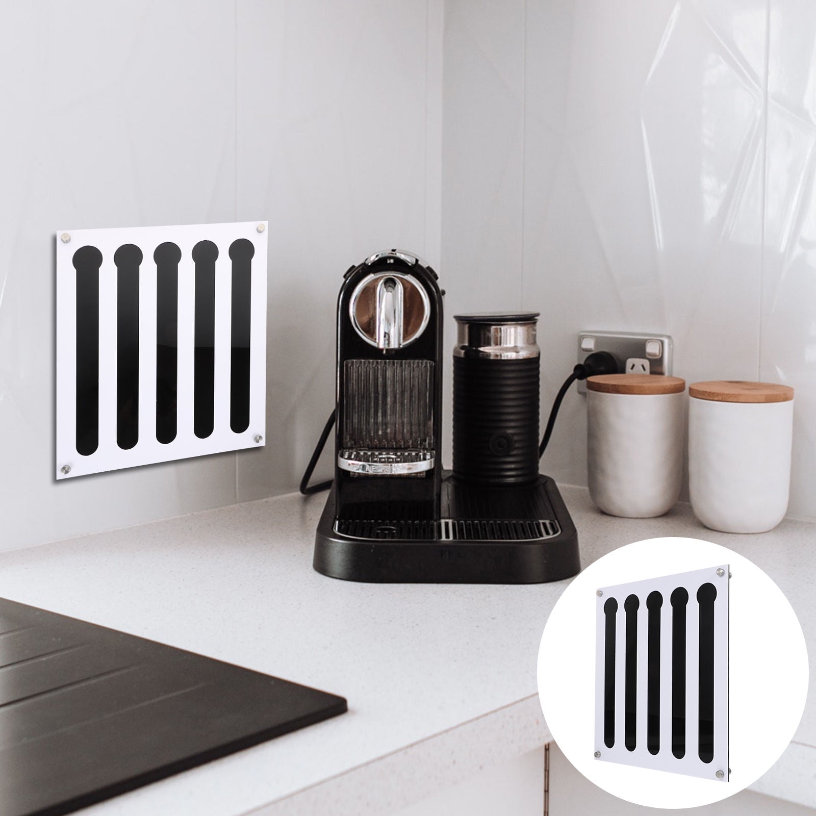 MUSEYA Capsule Coffee Mounted Coffee Capsules Rack Acrylic 1 Set 13 ...